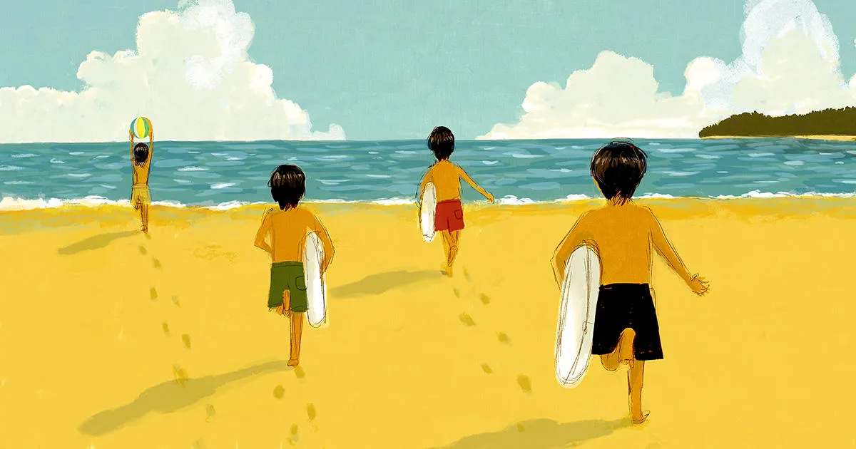 父と行った海辺