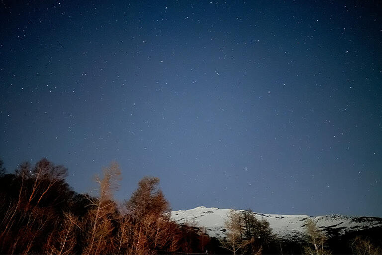 iPhone 14 Proにて30秒間の露光で撮影した星空