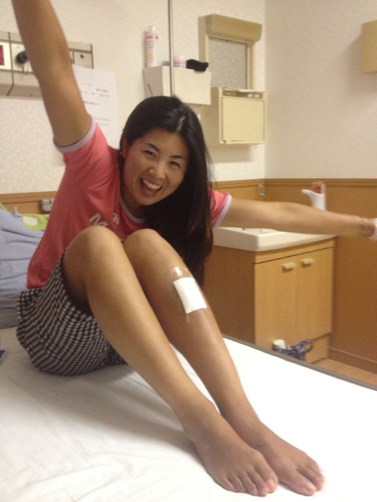 退院前夜の様子。すっかり腫れも引き元気に